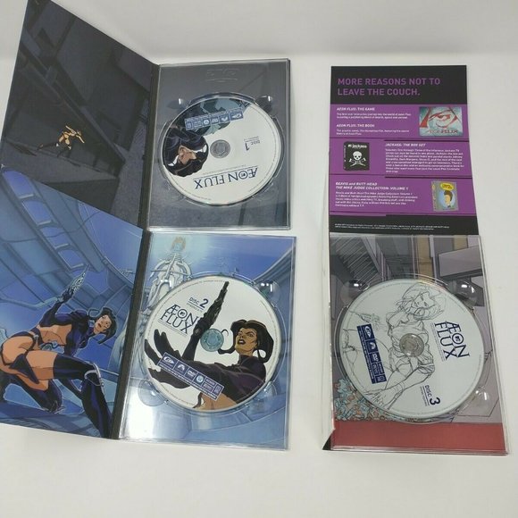Aeon Flux - The Complete Animated Collection (DVD, 2005, 3-Disc Set) soundtrack - Picture 2 of 3